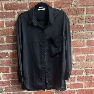 Abercrombie oversized Satin Button down